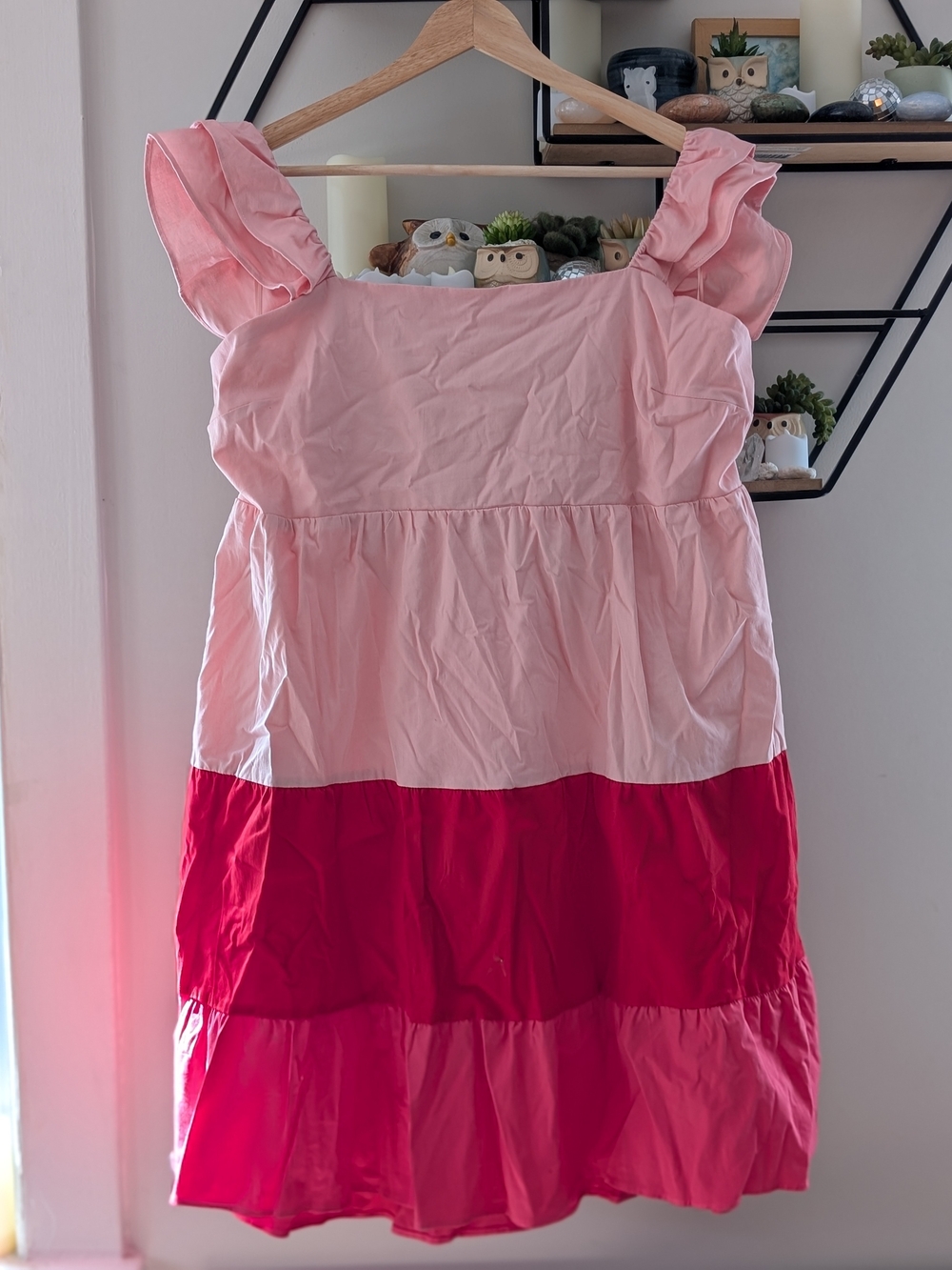 LC Lauren Conrad Pink Colorblock Dress - Size L